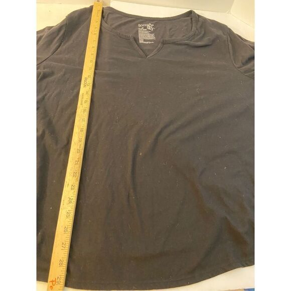 Terra Sky 3x black top shirt 24-26w rn#52469 - Picture 6 of 6